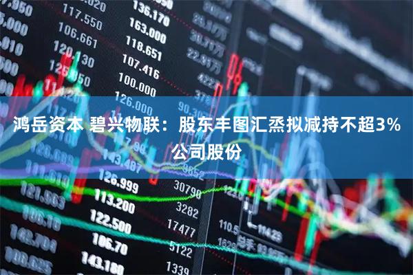 鸿岳资本 碧兴物联：股东丰图汇烝拟减持不超3%公司股份