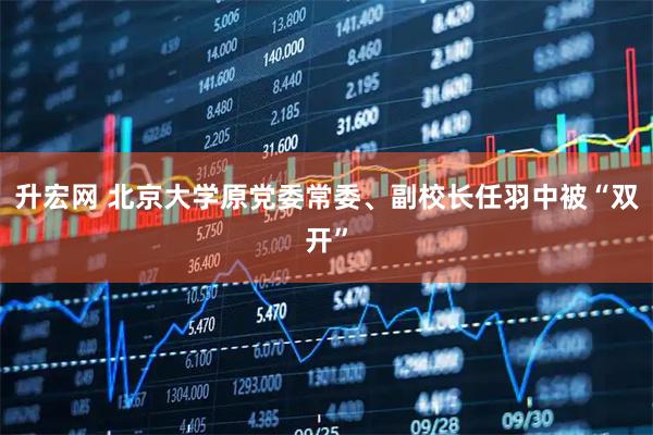 升宏网 北京大学原党委常委、副校长任羽中被“双开”